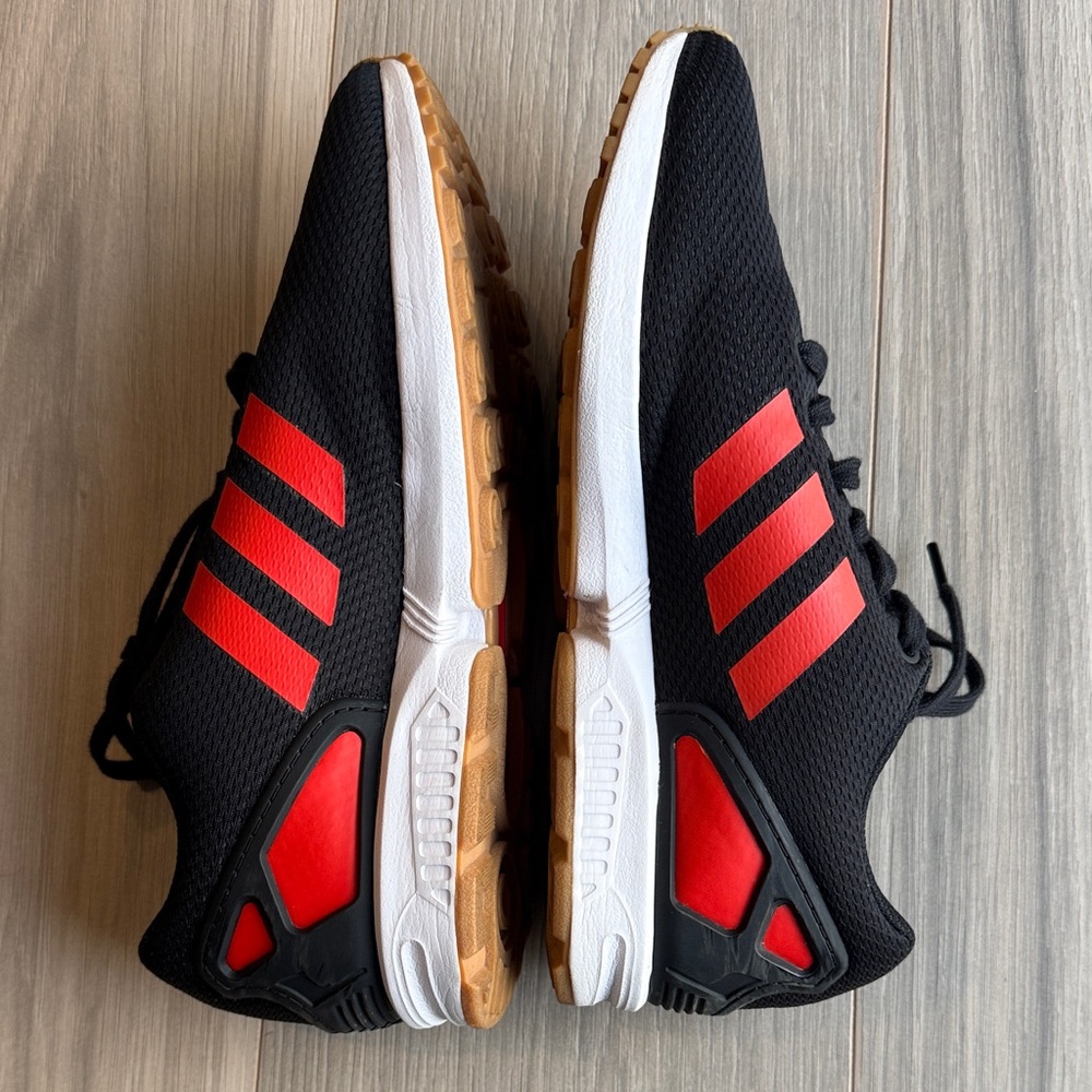 Adidas Men's ZX Flux Torsion Black/Red Running Sneakers Size 9 - Picture 4 of 6